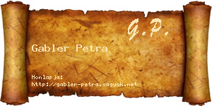 Gabler Petra névjegykártya