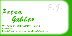 petra gabler business card